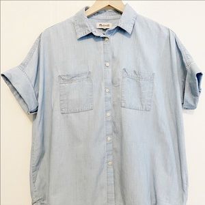 Madewell denim courier top size M